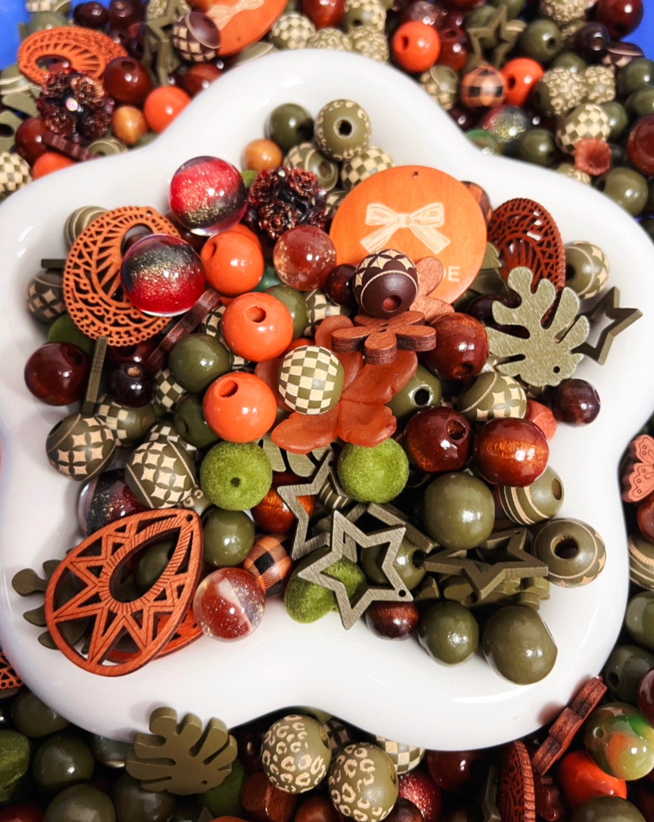Autumn Woodland Beads for Pen/Phone Chain