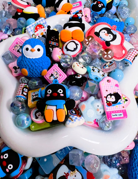 Penguin Bubble World Beads for Pen/Phone Chain