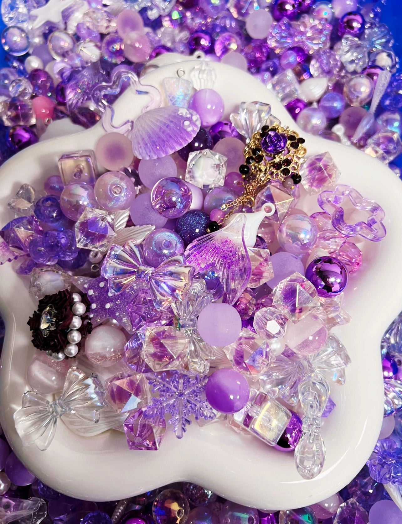 Mermaid Purple Beads for Pen/Phone Chain